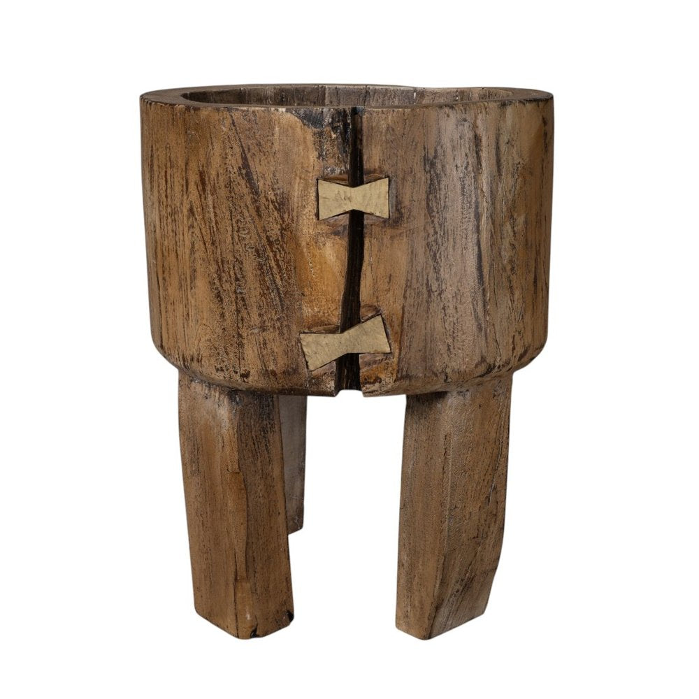 Brown Wood Pot Planter