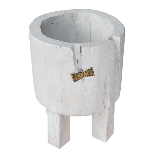 White Wood Pot Planter