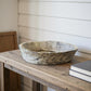 5" Beige Wood Decorative Bowl