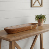 5" Brown And Natural Abstract Solid Wood Table Vase With Sculptural Details