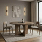 60" Natural Solid Wood Pedestal Base Round Top Dining Table