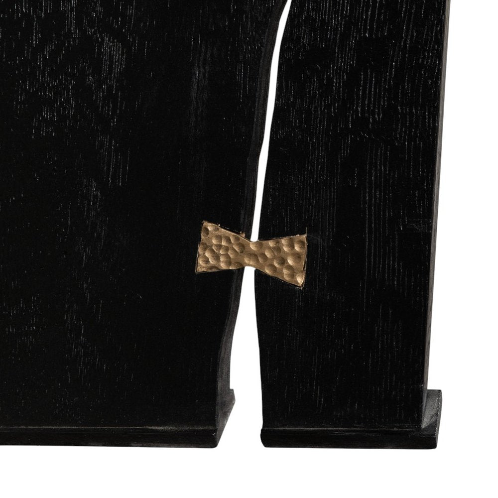 41" Black Wood One Tier Bookcase