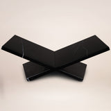 8" Black One Tier Bookcase