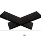 8" Black One Tier Bookcase