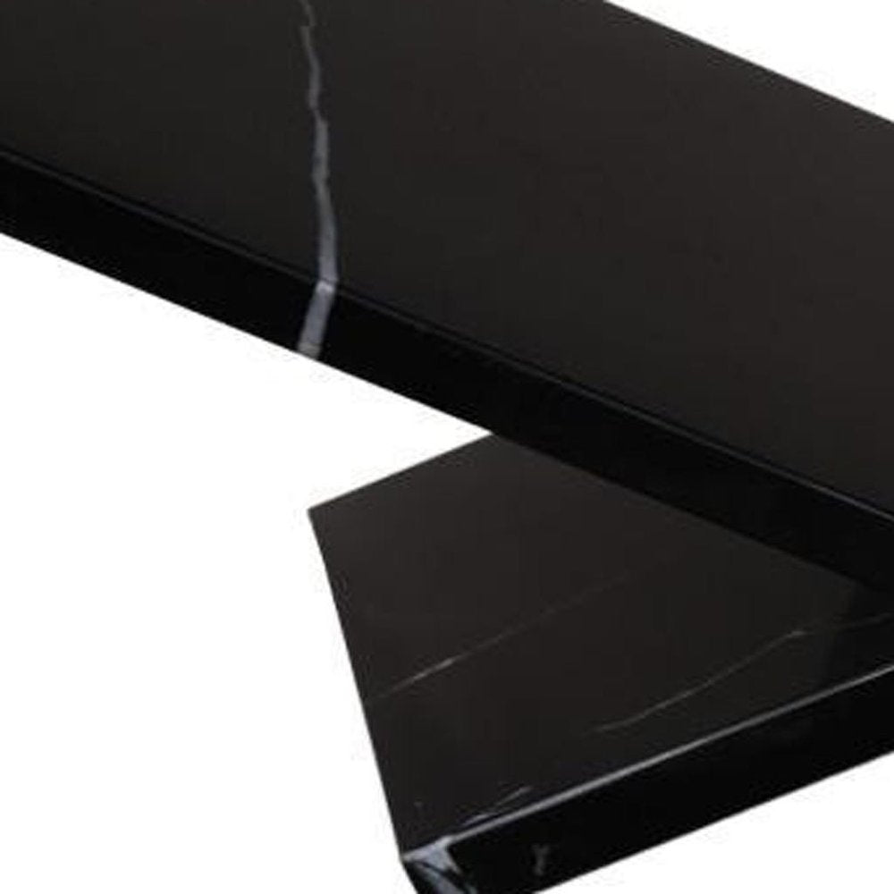 8" Black One Tier Bookcase