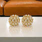 Set of Two Gold Ivory And Pearl Faux Crystal And Metal Decorative Orbs
