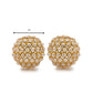 Set of Two Gold Ivory And Pearl Faux Crystal And Metal Decorative Orbs