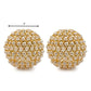 Set of Two Gold Ivory And Pearl Faux Crystal And Metal Decorative Orbs