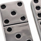 Set of Three Silver And Black Decorative Dominoes