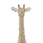23" Gold Aluminum And Faux Crystal Giraffe Tabletop Sculpture