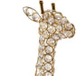 23" Gold Aluminum And Faux Crystal Giraffe Tabletop Sculpture