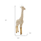 23" Gold Aluminum And Faux Crystal Giraffe Tabletop Sculpture