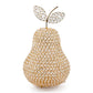 18" Gold Aluminum And Faux Crystal Decorative Pear