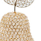 18" Gold Aluminum And Faux Crystal Decorative Pear