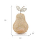 18" Gold Aluminum And Faux Crystal Decorative Pear