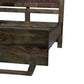 Dark Brown Slat Back Solid Wood King Bed Frame
