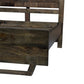Dark Brown Slat Back Solid Wood King Bed Frame