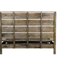 Dark Brown Slat Back Solid Wood King Bed Frame