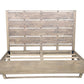 Gray Slat Back Solid Wood King Bed Frame
