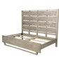 Gray Slat Back Solid Wood King Bed Frame