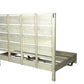 Gray Slat Back Solid Wood King Bed Frame