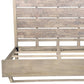 Gray Slat Back Solid Wood King Bed Frame