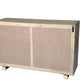 57" Gray Solid Wood Six Drawer Dresser