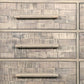 57" Gray Solid Wood Six Drawer Dresser