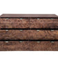 57" Brown Carved Abstract Solid Wood Six Drawer Dresser