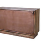 57" Brown Carved Abstract Solid Wood Six Drawer Dresser