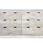 57" Gray Carved Geometric Solid Wood Six Drawer Dresser