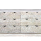 57" Gray Carved Geometric Solid Wood Six Drawer Dresser