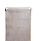 35" Gray Carved Abstract Solid Wood Five Drawer Dresser