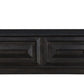 52" Dark Brown Solid Wood Storage Ottoman
