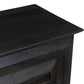 52" Dark Brown Solid Wood Storage Ottoman