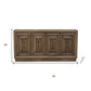 78" Brown Solid Wood Carved Geometric Sideboard with Four Doors