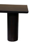 82" Dark Brown Wood Double Pedestal Base Dining Table