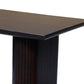 82" Dark Brown Wood Double Pedestal Base Dining Table