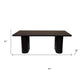 82" Dark Brown Wood Double Pedestal Base Dining Table
