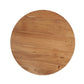 39" Brown and Black Solid Wood And Iron Round Cross Legs Coffee Table
