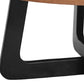 39" Brown and Black Solid Wood And Iron Round Cross Legs Coffee Table