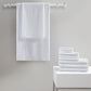 Set of Twelve White Cotton Quick Dry Towel Set