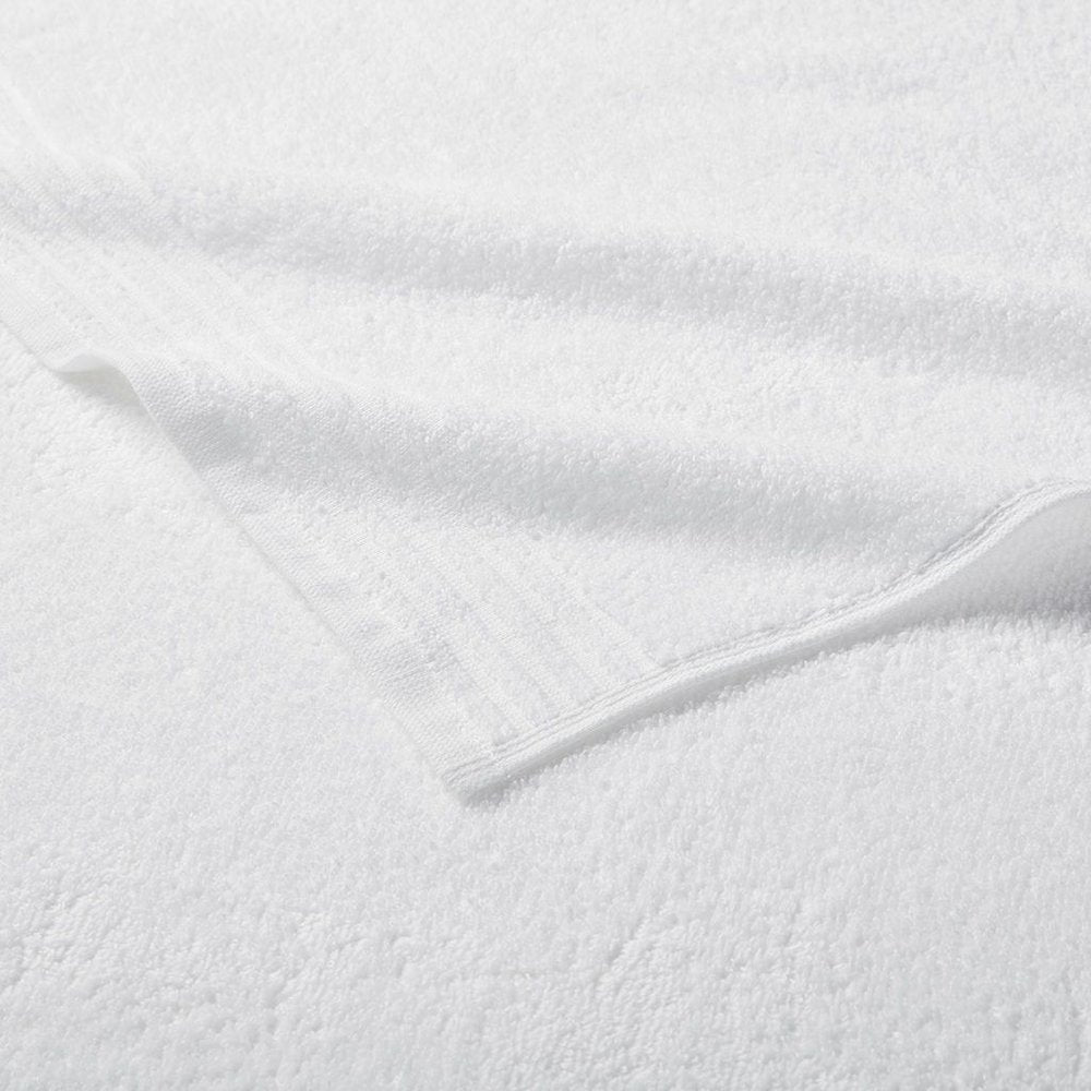 Set of Twelve White Cotton Quick Dry Towel Set