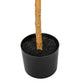 Set of Two 72" Green Artificial Olive Trees in a Black Pots