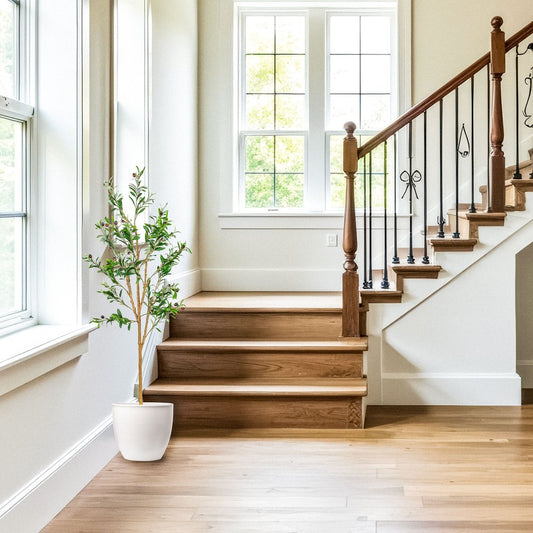 60" Green Olive Artificial Tree in a Black Pot
