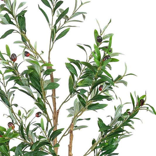 60" Green Olive Artificial Tree in a Black Pot