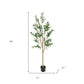 60" Green Olive Artificial Tree in a Black Pot
