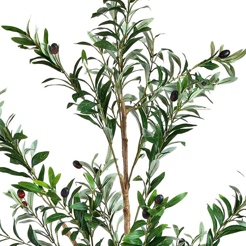 72" Green Olive Artificial Tree in a Black Pot