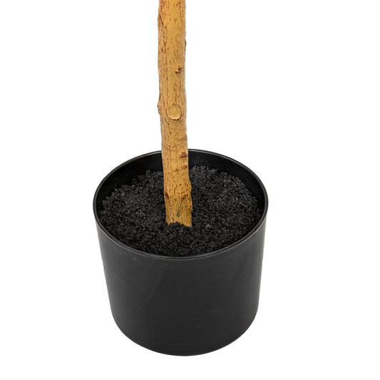 72" Green Olive Artificial Tree in a Black Pot