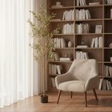 84" Green Olive Artificial Tree in a Black Pot